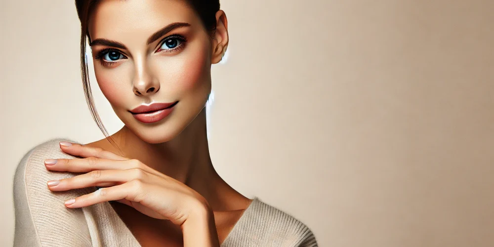 DALL·E 2025-03-07 17.02.13 — A modern young woman with a serene and relaxed expression, set against a light beige background with a soft gradient. She has a stylish, contemporary DALL·E 2025-03-07 17.02.13 - A modern young woman with a serene and relaxed expression, set against a light beige background with a soft gradient. She has a stylish, contemporary